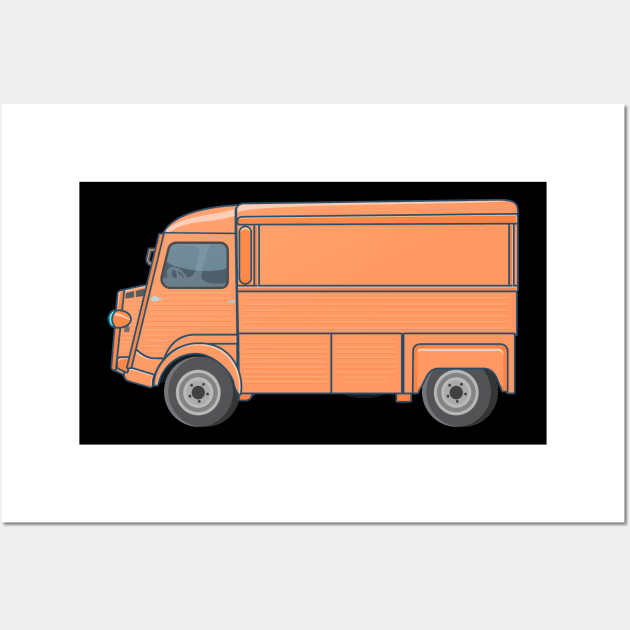Citroen H Van, Type H, H-Type or HY Illustration Wall Art by Boogosh
